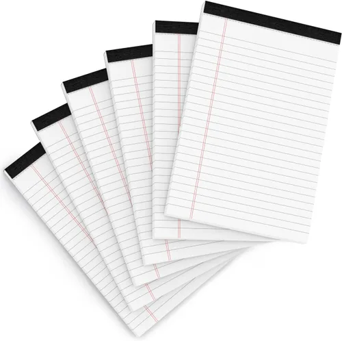 Vista 8 de 7 piezas de pequeños blocs de notas 5x8 blocs de notas legales bloc de notas rosa 5x8 cuaderno universitario rayado rosa papel de bloc de notas