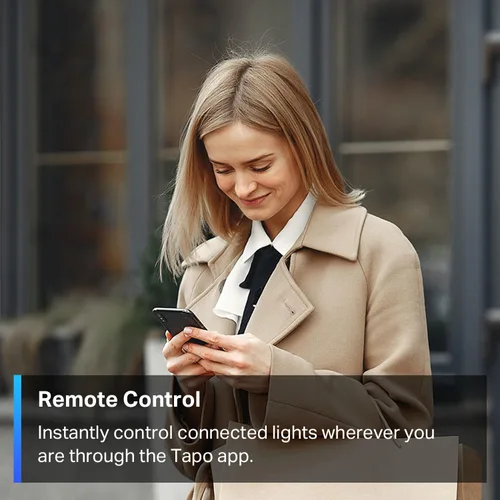 Vista 5 de TP-Link Tapo Matter Interruptor inteligente de luz: Control por voz con Siri, Alexa y Google Home Certificado UL Temporizador y programación