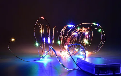 Luces de Navidad operadas a batería de YunDing, luces de Navidad operadas a batería con 8 modos de parpadeo y temporizador de 8-16 horas (1 unidad,