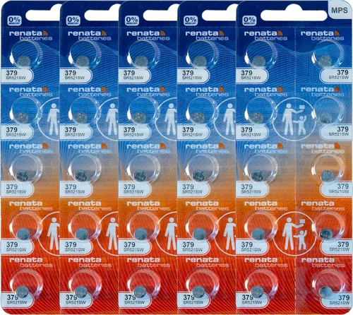Vista 8 de Renata 379 SR521SW Baterías – 1.55 V Óxido de Plata 379 Batería de reloj (10 unidades)