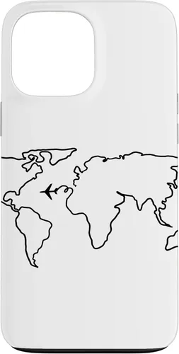 Vista 24 de World Map Airplane Funny Wanderlust Travel Traveler Gift Case for iPhone 17