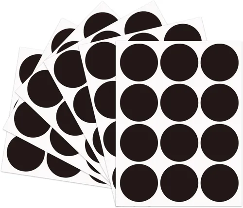 Vista 7 de STARLIBOO Calcomanías de punto negro, calcomanías circulares extraíbles de 3 pulgadas, para oficina, venta de garaje, venta de patio (200 piezas)
