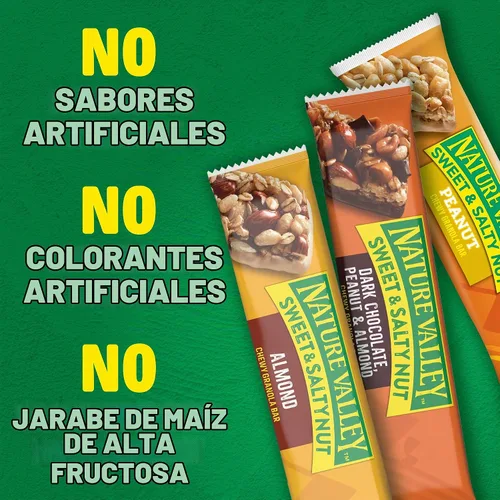 Vista 6 de Nature Valley Barras de granola de nueces dulces y saladas, paquete variado, 15 barras, 18 onzas