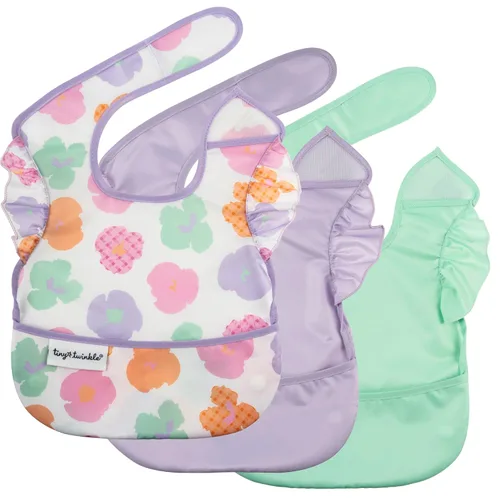 Vista 31 de Tiny Twinkle Baberos Antiderrame para Comer para Bebé Baberos Impermeables y Limpiables para Niños Pequeños con Bolsillo de Recolección Baberos