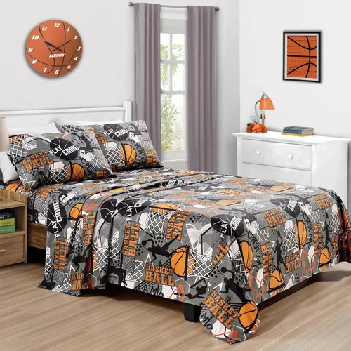 Vista 18 de Chezmoi Collection Juego de sábanas de 3 piezas para niños y adolescentes, microfibra suave, color blanco y negro, estampado de corazones de panda