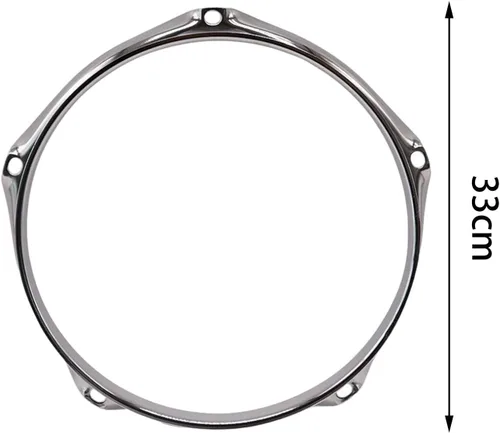 Vista 7 de Borde de tambor de 5 agujeros, accesorio musical de aro de 5 agujeros, instrumento de percusión resistente, batería de tambor, aro de bombo