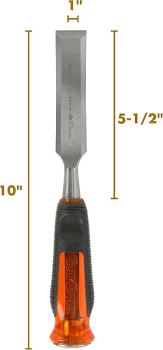 Vista 2 de Buck Bros. 74816 Cincel de madera de 1 pulgada, herramientas de tallado de madera de espiga completa, herramientas de carpintería, trabajos
