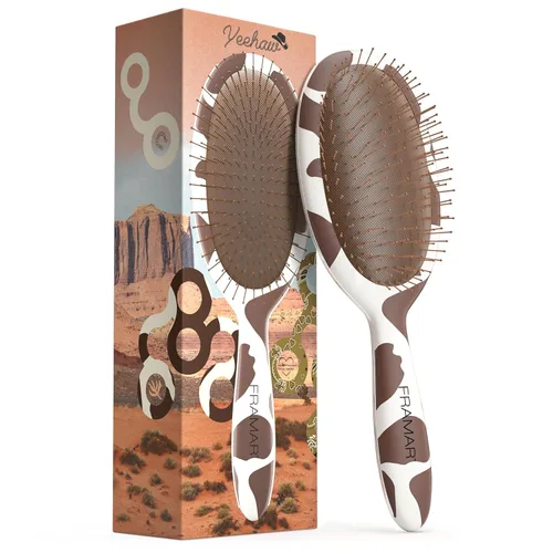 Vista 10 de FRAMAR Cepillo desenredante con estampado a cuadros – Cepillos para cabello húmedo para mujeres, cepillo de pelo para mujer, accesorios