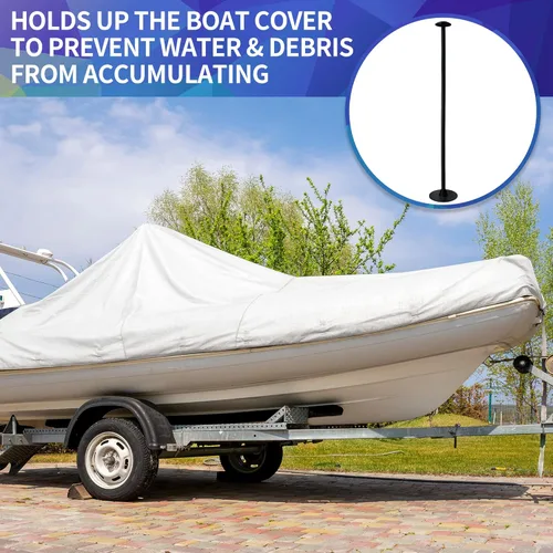 Vista 7 de NEXCOVER Soporte para cubierta de barco, paquete de 2 postes ajustables de ABS (12 pies a 54 pies), postes de cubierta de barco