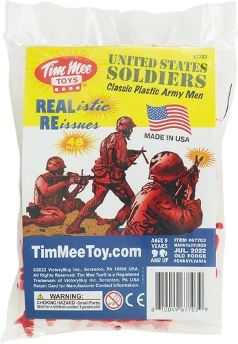 Vista 5 de TimMee Plastic Army Men - Figuras de soldado de juguete de 48 piezas, fabricadas en Estados Unidos