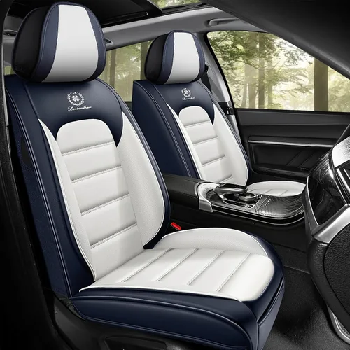 Vista 8 de Fundas de asiento de cuero para Nissan Sentra 2001-2026, protectores de asiento compatibles con bolsa de aire, fundas de asiento impermeables