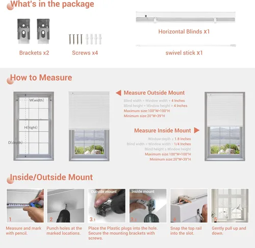 Vista 7 de Mini persianas de aluminio de 1 pulgada con lamas de metal oscurecedoras, persianas venecianas horizontales nuevas para ventanas, anti-UV