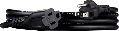 Vista 14 de Yaxa Basics - Cable de extensión de 3 pies, extensor de toma de 3 clavijas, cable de extensión para interiores, 13 amperios, 125V, color negro