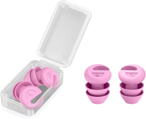 Vista 9 de Tapones para los oídos para dormir con cancelación de ruido, tapones para los oídos con reducción de ruido de 36 dB, tapón de silicona reutilizable
