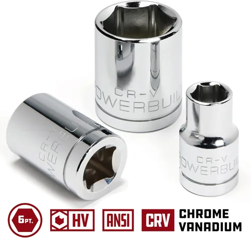 Vista 3 de Powerbuilt 648279 - Zócalo poco profundo de 1/4 pulgadas x 1/2 pulgada y 6 puntos