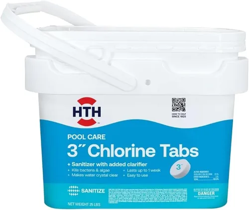 Vista 8 de HTH 42051 Cuidado de Alberca 3" Tabletas de Cloro Avanzadas, Sanitizante Clorante para Alberca, 8oz