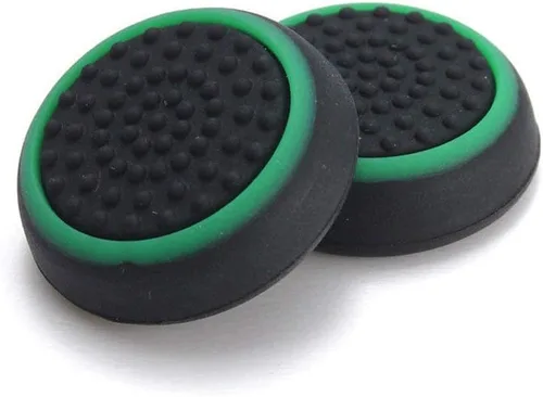 Vista 2 de Funda de silicona para palanca de mando con agarre analógico para controlador Switch NS (negro y azul)