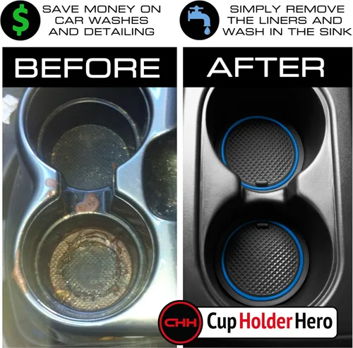 Vista 4 de CupHolderHero Compatible con accesorios Chevy Trailblazer 2021-2023, insertos interiores antideslizantes antipolvo, tapetes para consola central