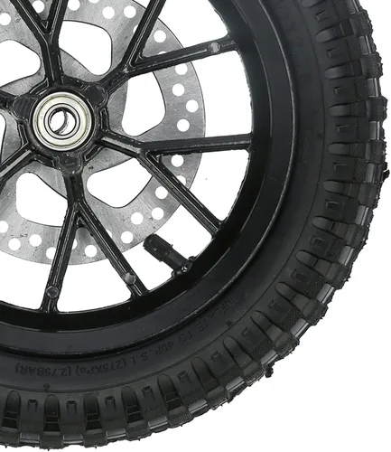 Vista 9 de Llanta para mini picadora de neumáticos de 12.5, rueda delantera y neumáticos, rueda delantera de goma de 12.5 x 2.75 pulgadas, pernos de piñón