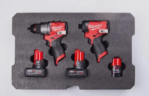 Vista 5 de Insertos de espuma Econo - Se adapta a Milwaukee Packout 48-22-8443 (kit de espuma de 3 piezas) Negro/Rojo