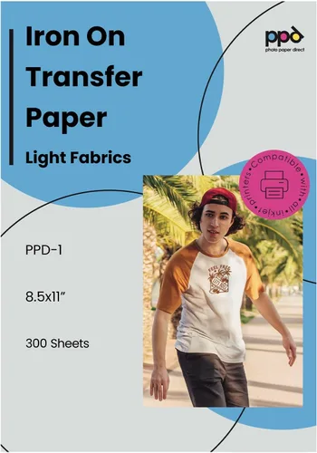 Vista 14 de PPD - Papel de transferencia térmica para camisetas de color oscuro para impresora de inyección de tinta, LTR, paquete de 5 hojas de 8.5 x 11
