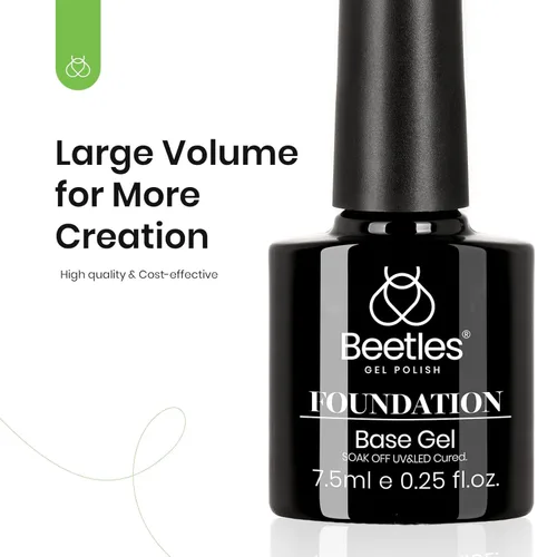 Vista 7 de Beetles Builder Gel & Gel Base y capa superior, 3 piezas de 0.3 onzas líquidas de gel de construcción para uñas, juego de acabado brillante y larga