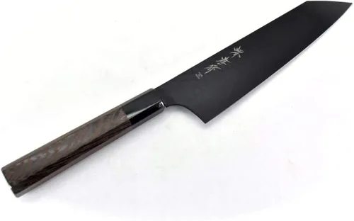 Vista 3 de Sakai Takayuki/KUROKAGE Series VG-10 Kengata Gyuto (cuchillo de chef) 190 mm/7.5" Negro