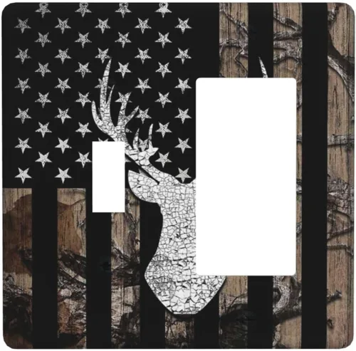 Vista 110 de Abstracto de Lujo Azul Dorado con Brillo de Mármol 1 Gang Cubiertas de Tomacorrientes Dúplex Decorativas Cubiertas de Interruptores de Luz