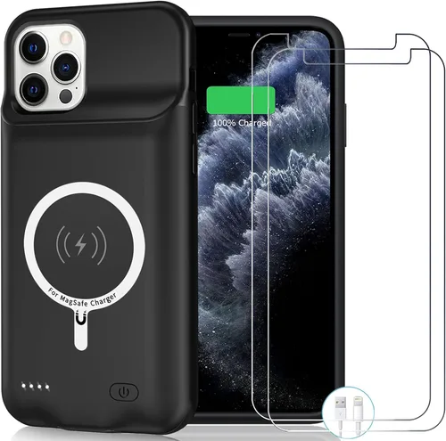 Vista 14 de Funda de carga inalámbrica con batería para iPhone XR, 10000 mAh de alta capacidad, portátil, recargable, funda protectora de carga inalámbrica