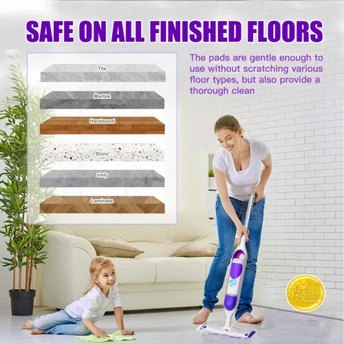 Vista 5 de Recambios de almohadillas de trapeador para Swiffer PowerMop Multi-Superficie, almohadillas desechables de repuesto compatibles con Swiffer