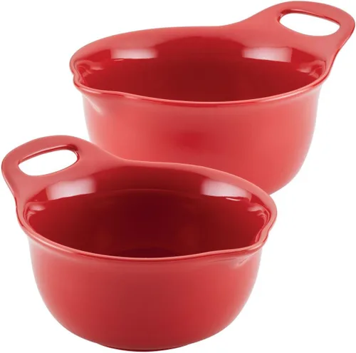 Vista 15 de Rachael Ray Ceramics - Juego de cuencos para mezclar con boquilla de vertido, 1 cuarto de galón y 2 cuartos de galón, verde azulado