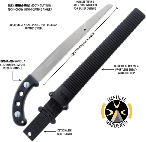 Vista 3 de Silky GOMTARO - Sierra de mano profesional (11.811 in, dientes finos (104-30)