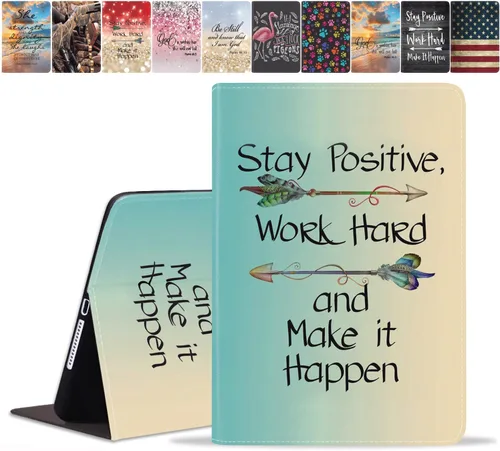 Vista 15 de Funda para Samsung Galaxy Tab A8 de 10.5 pulgadas (SM-X200/X205/X207), funda delgada de piel sintética con función de encendido y apagado automático