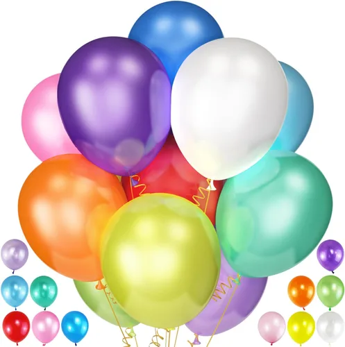 Vista 43 de 120 globos plateados metálicos de 5 pulgadas, globos de látex plateado cromado metálico, mini globos pequeños para decoraciones de cumpleaños, bodas