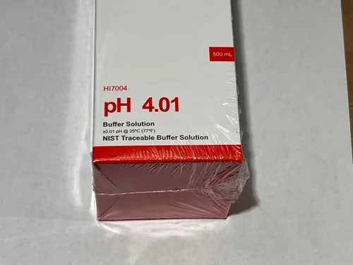 Hanna Instruments Solución tampón de calibración de pH HI7004L 4,01, botella de 16.9 fl oz