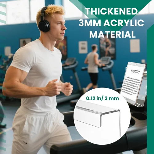 Vista 4 de Jetec Soporte para libros para cinta de correr, estante acrílico
