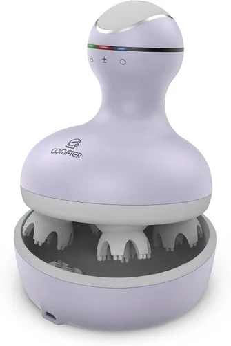 Vista 10 de Comfier - Masajeador eléctrico para cuero cabelludo, impermeable, con múltiples modos de vibración, masajeador de cabeza portátil y manual