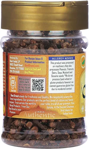 Vista 4 de Rani Clavos enteros (lecho) 2 oz (56 g) Ideal para alimentos, té, bolas de pomandro y popurrí, seleccionados a mano, especias, tarro de PET ~