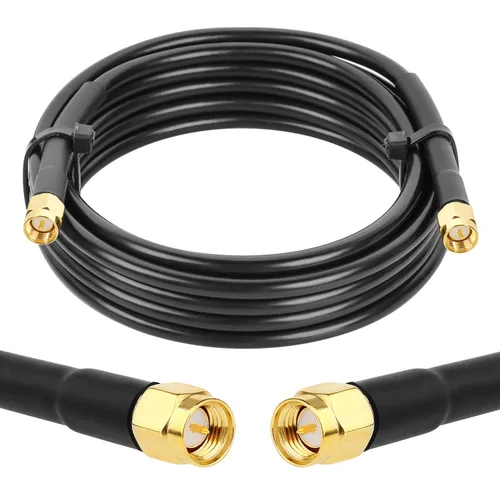 Vista 13 de MOOKEERF Cable RG58 SMA - Extensión de cable SMA macho a macho de baja pérdida de 3 pies de 50 ohmios para aplicaciones de antena de radio