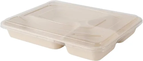 Restaurantware Solo tapas: tapas pulp tek para bandejas To Go 100 tapas desechables para llevar contenedores - Hecho de fibras de caña de azúcar,