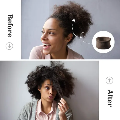 Vista 3 de 20 Piezas de algodón grande, ligas de cabello elásticas, bandas para cola de caballo, banda de cabello para cabello grueso, pesado y rizado de 6.5