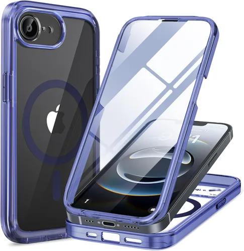 Vista 141 de Miracase Glass Series - Funda para iPhone 11 de 6.1 pulgadas, funda resistente de cuerpo completo mejorado con protector de pantalla de vidrio Negro