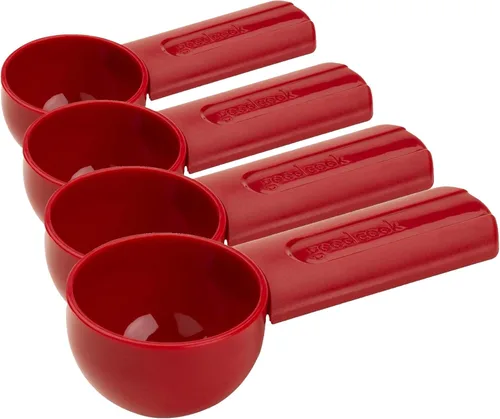 Goodcook Cuchara de café extensible, 2 cucharadas, pequeña, roja (paquete de 4)