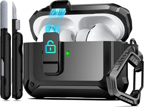 Vista 59 de RFUNGUANGO - Caja protectora para AirPods de 2° generación, modelo 2024, diseño espacial, compatible con Airpods Pro 1/2 y funciona con MagSafe