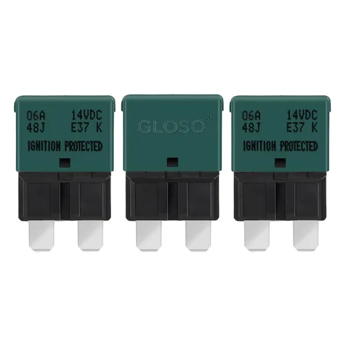 Vista 28 de GLOSO Circuit Breakers E37 Auto (T1) Reset Low Profile ATC/ATO - 1 Pack (3A)