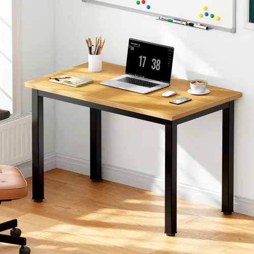 Vista 157 de DlandHome Escritorio pequeño para computadora de 31.5 pulgadas, mesa de escritura para espacios pequeños, mesa de estudio, escritorio para Negro
