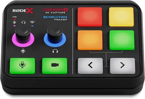 Vista 2 de RØDE X Streamer X Interfaz de audio integrada profesional y tarjeta de captura de video 4K con conectividad XLR, HDMI y TRRS para streaming