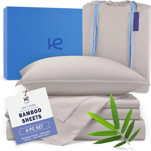 Vista 16 de Kickoff Sábanas de bambú de viscosa tamaño individual, 3 piezas, 100% viscosa de bambú orgánico, juego de sábanas refrescantes para cama