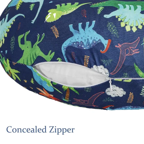 Vista 4 de Funda de almohada de lactancia, fundas de lactancia extraíbles para almohadas de lactancia, ajuste elástico y suave para bebés, niñas y niños recién