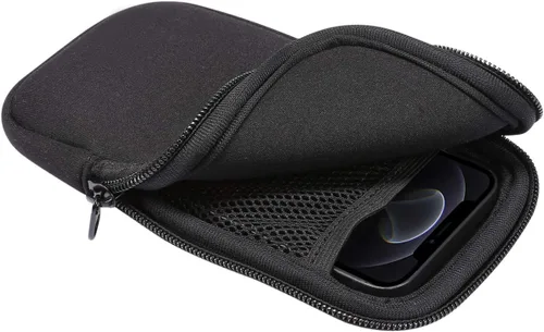 Vista 2 de Funda de neopreno para teléfono celular, suave, elástica, a prueba de golpes, funda cruzada con cordón para collar para iPhone 12 Pro Max XS